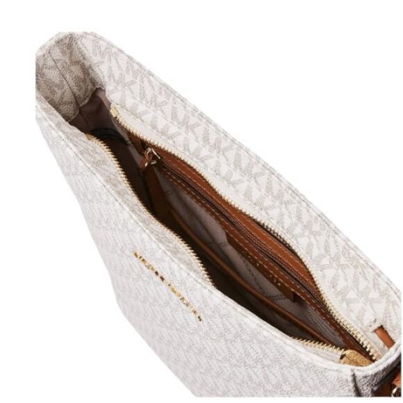 Michael Kors Large Logo Messenger White with Matching ID Holder New - Picture 9 of 10